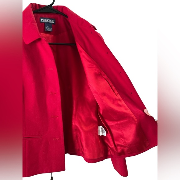 Lands end vintage red wool collared blazer suit jacket - Picture 5 of 5